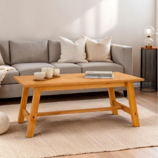 IDIMEX Couchtisch LUZERNA, Wohnzimmertisch 45 x 60cm aus Massivholz, moderer Sofatisch gebeizt