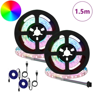 vidaXL LED Streifen 4 pcs Schwarz und Transparent 75 x 0,8 x 0,3 cm 3429100