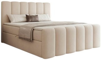 Compleo Boxbett BUBBLE, Wolkenbett, Bequem, Bonell, Topper, Doppelbett gepolstertes Kopfteil mit Bettkasten
