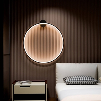 HOME DELUXE LED-Wandleuchte RAYON Schwarz - 60 cm