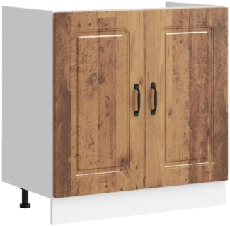 vidaXL Spülenunterschrank Kalmar Altholz-Optik 80x46x81,5 cm 853455