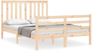 vidaXL Massivholzbett mit Kopfteil 3194221