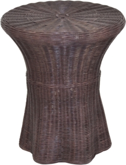 Beistelltisch "Babett" aus Rattan, handgeflochten, braun