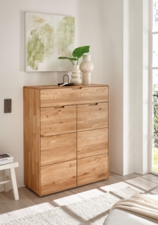 Schuhschrank 100x121cm "Kent" Wildeiche massiv