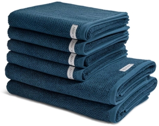 Ross Selection 6 tlg. Frottier-Set - 4 X Handtuch (50 X 100cm), 2 X Duschtuch (70 X 140cm) - 540 g/m2 - Nachtblau