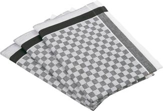 ROSS Geschirrtuch Exclusiv, (Set, 3-tlg), Karofond, 50x70 cm