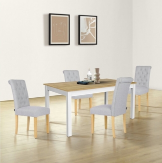 Home affaire Esszimmerstuhl Liao, TOPSELLER!, OTTOs Choice, 2er-Set (Set), pflegeleichter Webstoff Bezug, Knopfheftung, Sitzhöhe ca. 51 cm