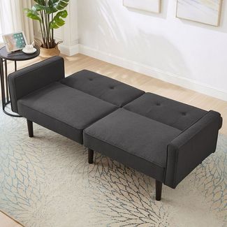 STILVORA Schlafsofa mit bettfunktion,Zweisitzer-verstellbare Sofabett mit schlaffunktion, 2-in-1-Sofabett, Zweisitzer-Sofa, Schlafcouch, Polstersofa 1 Teile, unabhängig verstellbare Doppelrückenlehnen