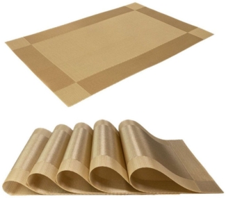 Intirilife Platzset, (Set, 6-St, 6x Platzset), Tischset Tischmatte Untersetzer abwischbar hitzebeständig