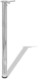 4x höhenverstellbares Tischbein Tischbeine Chrom 870 mm 242134