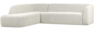 Ecksofa Sloping, Links, Weiß