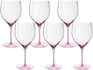 Leonardo Poesia Cocktailglas 6er Set, spülmaschinengeeignete Getränkegläser für Mixgetränke, Höhe 23 cm, 750 ml, rosé, 022378