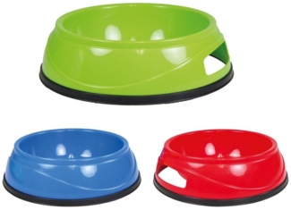 TRIXIE Napf-Set Kunststoffnäpfe mit Gummiring - Mehrpack, Kunststoff, Hinweis: Wird in verschiedenen Farben geliefert!