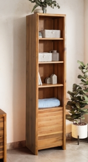 Badhochschrank 45x185cm 'Dakar' Akazie massiv lackiert