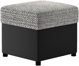 Pouf R3, Fußhocker, Grau