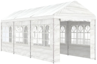 vidaXL Pavillon mit Dach Weiß 6,69x2,28x2,69 m Polyethylen 3155479