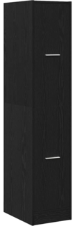 vidaXL Apothekerschrank Schwarz Eichen-Optik 30x41x144,5 cm 862054
