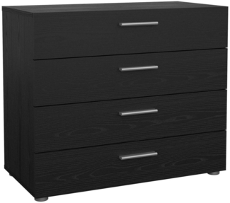 Dmora Kommode Arwen, Mehrzweckkommode, Schlafzimmerkommode, Schrank mit Schubladen, 80x40 h68 cm, Schwarz