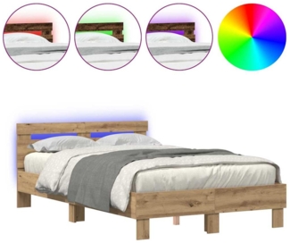 vidaXL Bettgestell Artisan-Eiche 135 x 190 cm Holzwerkstoff 3333955
