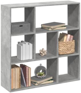 vidaXL Raumteiler-Bücherregal Betongrau 102x29x103,5 cm Holzwerkstoff 858051