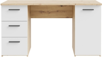 FORTE Schreibtisch Neuss, mit 3 Schubladen & 1 Tür, funktional, Breite 138 cm