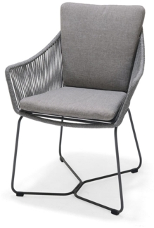 Gartensessel Opal, Rope, Grau, 61 x 81 x 60 cm