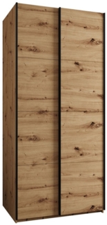 ABIKS MÖBEL Schwebetürenschrank LUX 1 hoher Schlafzimmerschrank - mit Kleiderstange, Regalen