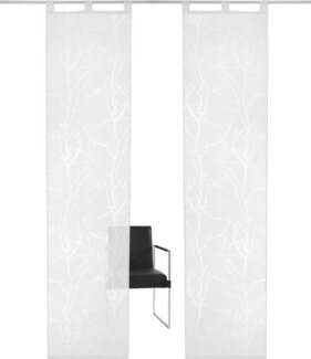 my home Schiebegardine Anna, Schlaufen (1 St), halbtransparent, Ausbrenner, Inkl. Beschwerungsstange