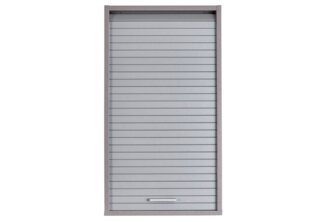 SIMMOB Rollladenschrank COOK074ALA Küchenschrank Oberschrank Hängeschrank mit Rollladentür Aluminium