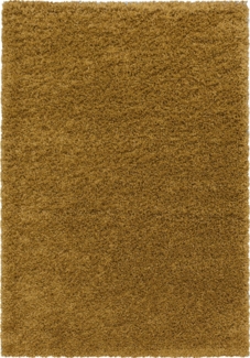 Hochflor Teppich Sima Läufer - 80x150 cm - Goldfarbe