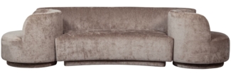 Sofa Combi-Popular: Bank+Sessel, Taupe