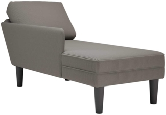 vidaXL Chaiselongue mit Kissen Hellgrau Cordstoff 4009815