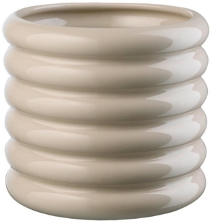 ASA SELECTION Übertopf Pflanzentopf LOOPY, Sandfarben, Ø 21,5 x H 23 cm, (1 St), Steingut, glänzend