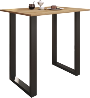 VCM Bartisch Xona 920152 Schwarz / Honig-Eiche H. 102 x B. 110 x T. 80 cm