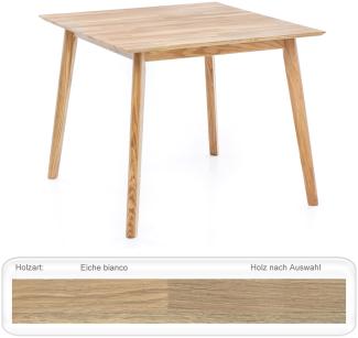Küchentisch Thiago 90x90 cm Esstisch Massivholztisch Eiche oder Buche Eiche bianco geölt