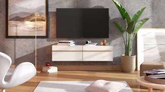 INOSIGN TV-Board Arles Lowboard, Breite 128 cm, TV-Schrank, TV-Ständer, Wandmontage, mit zwei geschlossenen Fächern, in Kaschmir farbe, mit Klappentüren