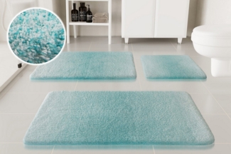 OTTO home Badematte Utta, Höhe 25 mm, rutschhemmend beschichtet, schnell trocknend, Polyester, rechteckig, Badteppich, getuftet, mit modernem Farbverlauf, flauschig, hochflor