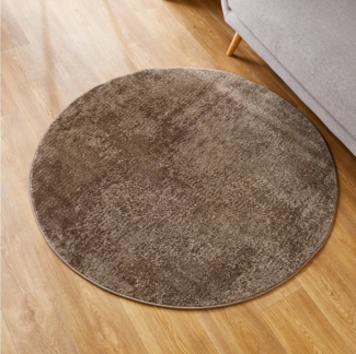 Andiamo Teppich Luna, rund, Höhe: 7 mm, Kurzflor, modernes Design, meliert, Wohnzimmer, Schlafzimmer