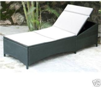 Gartenliege Sonnenliege Liegestuhl Rattan Liege neu 2e6