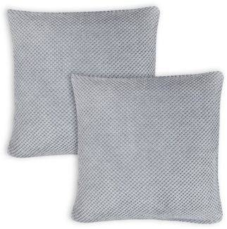 Haus und Deko Kissenbezüge Kissenbezug 2er Set Dekokissen Kissenhülle Waben Kissen Chenille Webst, (2 Stück)