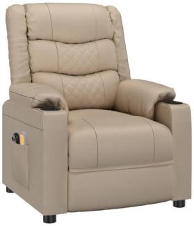 vidaXL Massagesessel Elektrisch Cappuccino-Braun Kunstleder