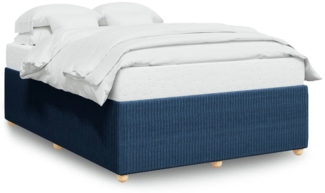 vidaXL Bettgestell ohne Matratze Blau 140x190 cm Stoff 3284941