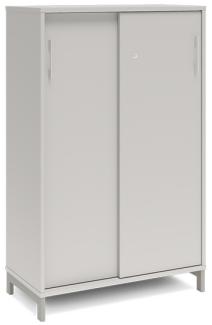 Büroschrank DNA 800x1275 mm Hellgrau/Weiß Schiebetür 3A4