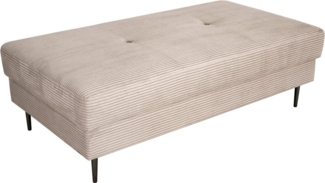 Trends by HG Sitzhocker SUMMER, in Cord-Stoff mit Metallfuß