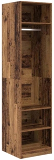 vidaXL Kleiderschrank mit Regal mit Speicher Altholz Holzwerkstoff 875009