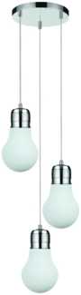 SPOT Light Bulb Pendelleuchte 3xE27 60W Chrom/Weiß