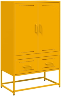 vidaXL Highboard Senfgelb 68x39x111,5 cm Stahl 846611