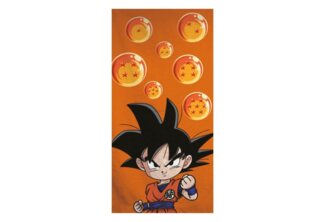 Dragon Ball Badetuch Young Goku, Mikrofaser, Kinder Strandtuch 70 x 140 cm schnelltrocknend