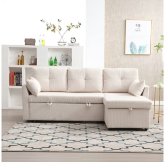 TavilaEcon Schlafsofa Vielseitiges 3-in-1, L-förmiges umwandelbares Sofa mit Stauraum, 1 Teile, einfacher Montage – ideal für jedes Zuhause