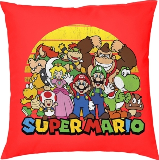 Blondie & Brownie Dekokissen Super Mario Yoshi Luigi Retro Konsole Gamer Kissen mit füllung